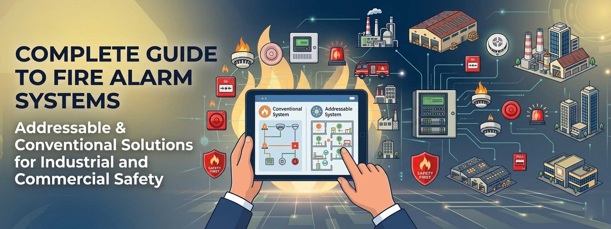 Complete Guide to Fire Alarm Systems: Addressable & Conventional Solutions for Industrial and Commercial Safety