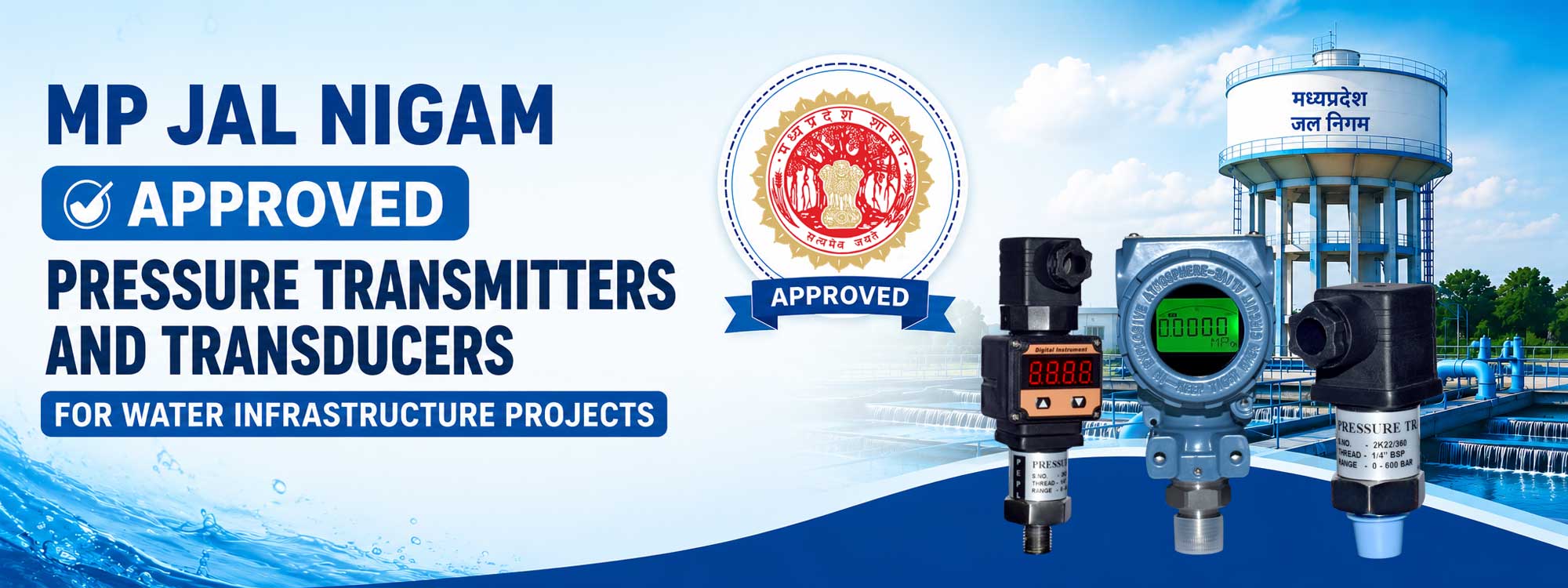 MP Jal Nigam Approved Pressure Transmitters and Transducers for Water Infrastructure Projects