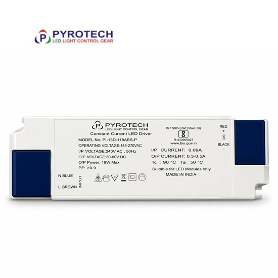 25W (30-40V DC, 500mA) Flicker Free Indoor LED Driver