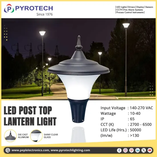 45 - 50 W Post Top Lantern